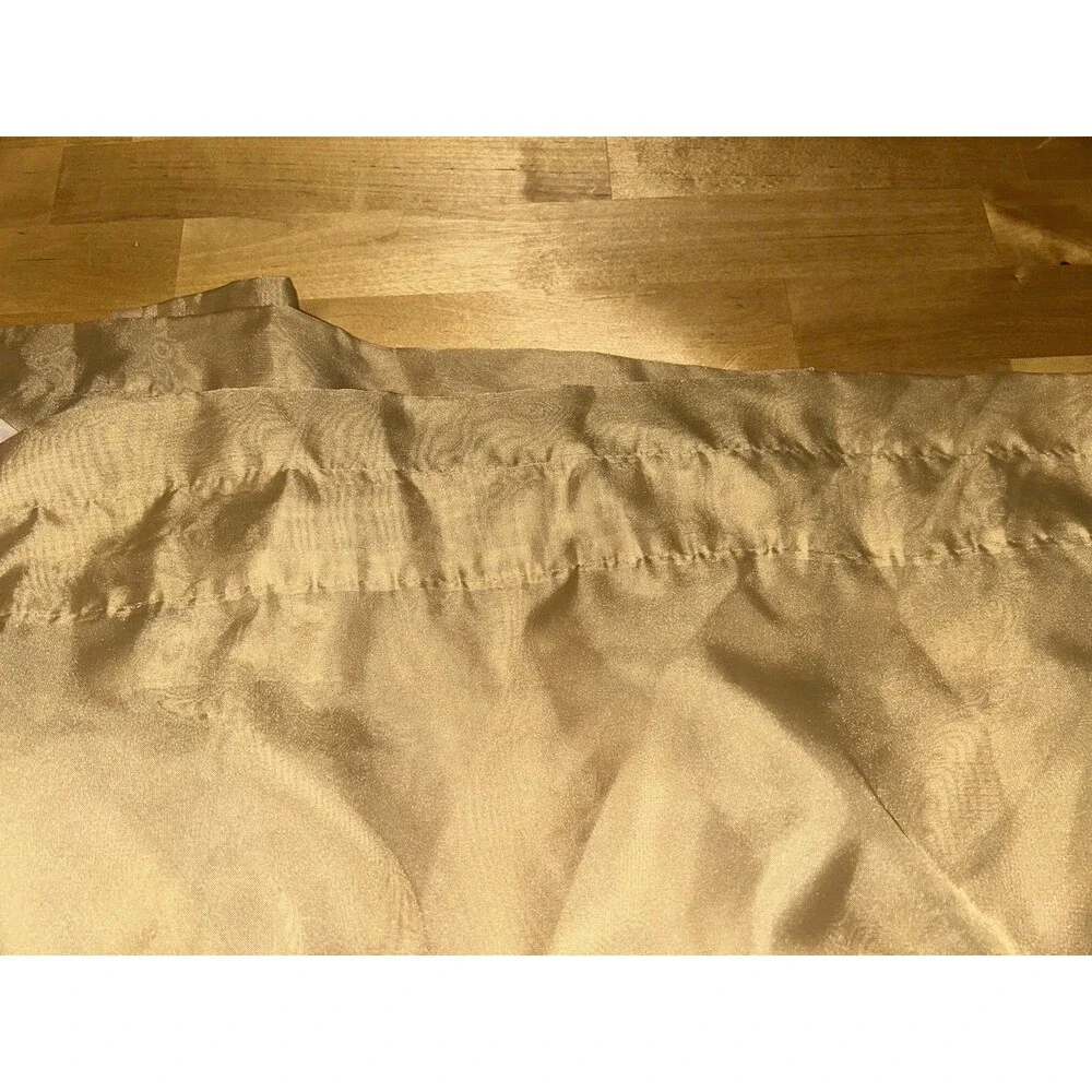 2 Golden Sheer Curtain Panels Size 59” X 85”